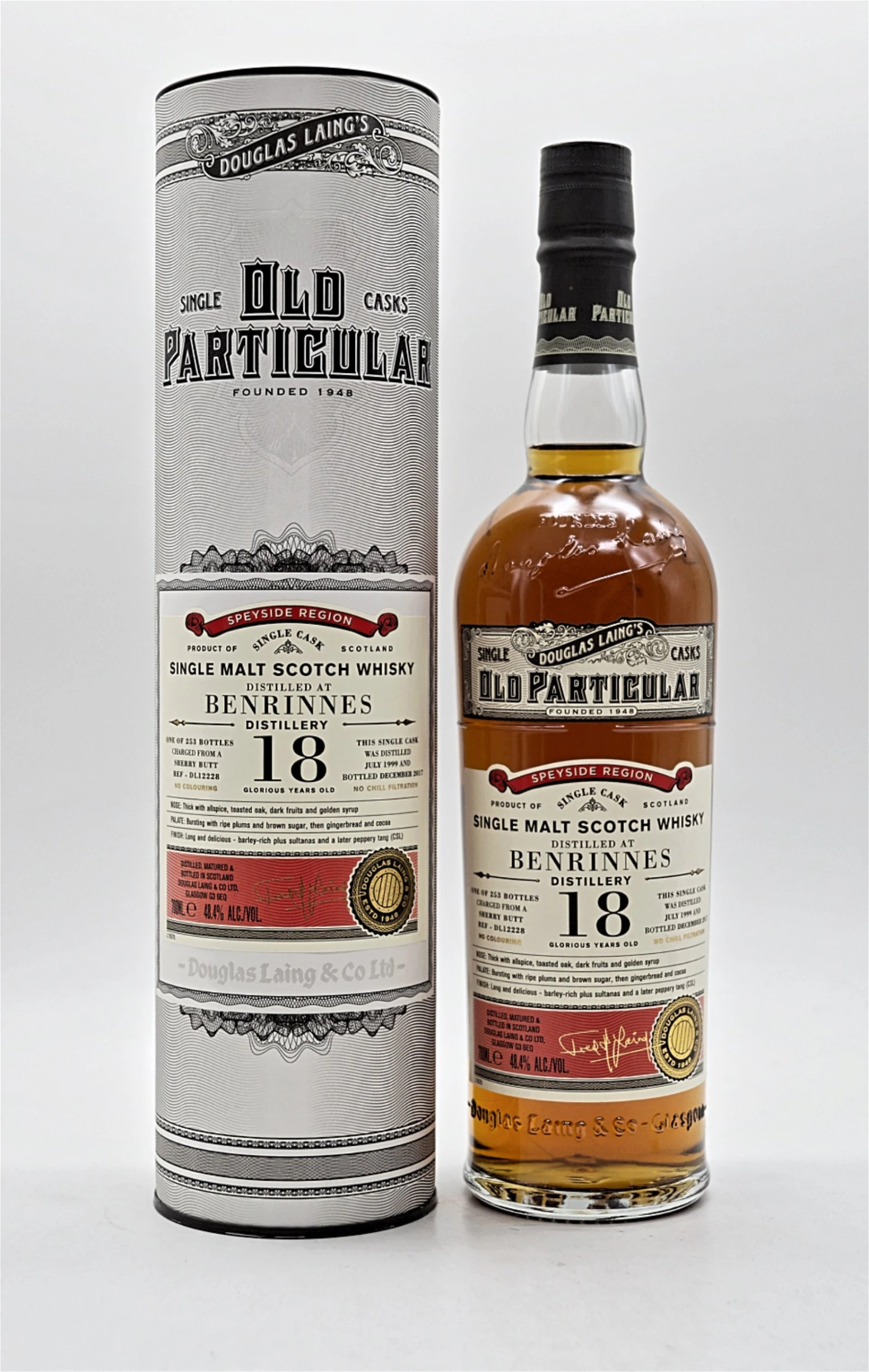 Benrinnes Distillery 18 Jahre 1999/2017 48,4% 253 Fl. Single Cask Single Malt Scotch Whisky 1 Benrinnes Distillery 18 Jahre 1999/2017 48,4% 253 Fl. Single Cask Single Malt Scotch Whisky