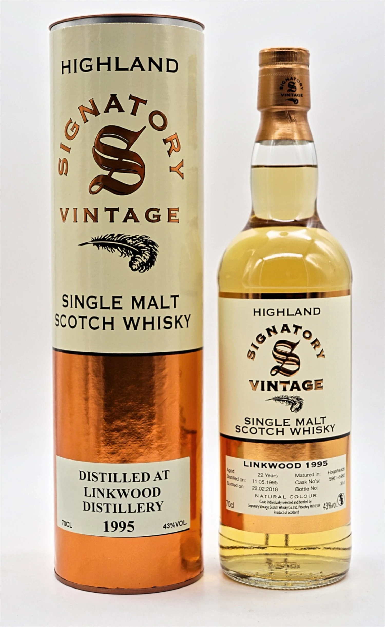 Linkwood Distillery 1995/2018 Cask 5961+5962 314 Fl. 1 Linkwood Distillery 1995/2018 Cask 5961+5962 314 Fl.