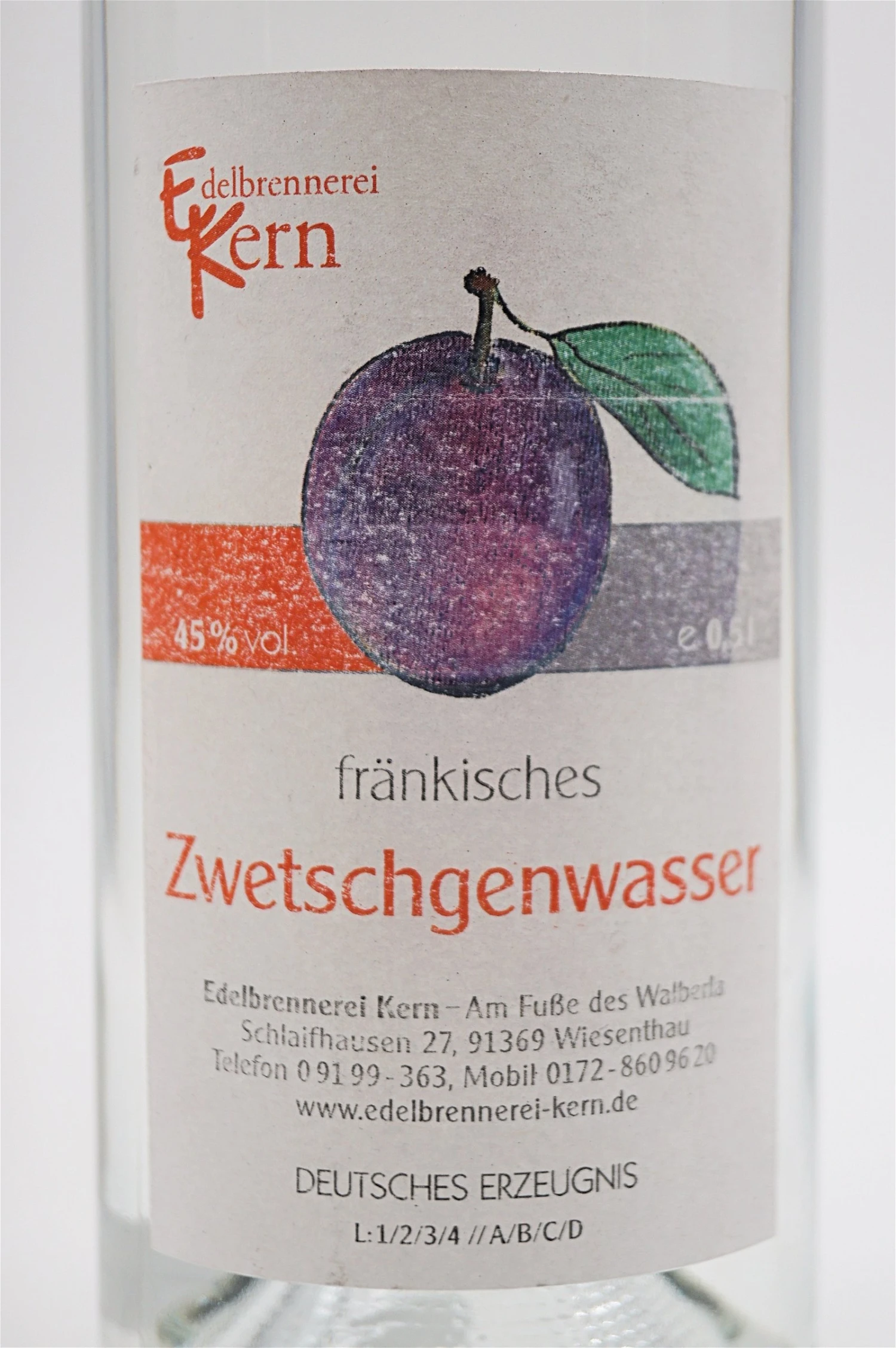 Fränkisches Zwetschgenwasser 45% 2 Fränkisches Zwetschgenwasser 45% – Bild 2