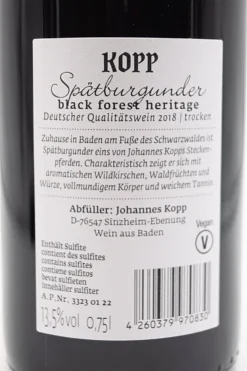 Spätburgunder Black Forest Heritage 2018 6 X Fl. Sparset -Angebote Baileys Store dsc01363