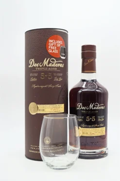5+5 PX Triple Aged Rum Geschenkverpackung Mit Glas