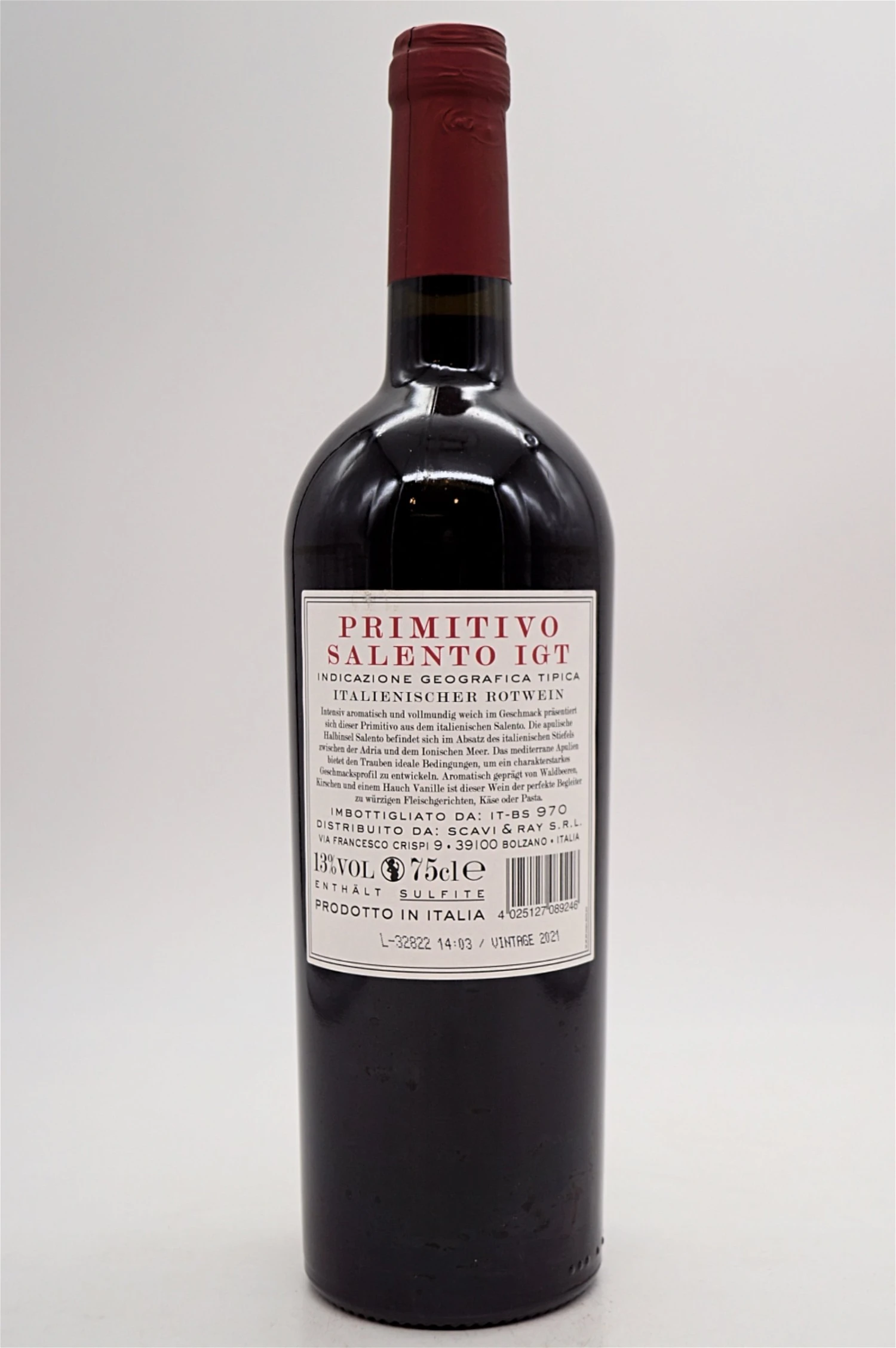 Primitivo Salento I.G.T. 6 Flaschen Sparset 3 Primitivo Salento I.G.T. 6 Flaschen Sparset – Bild 3