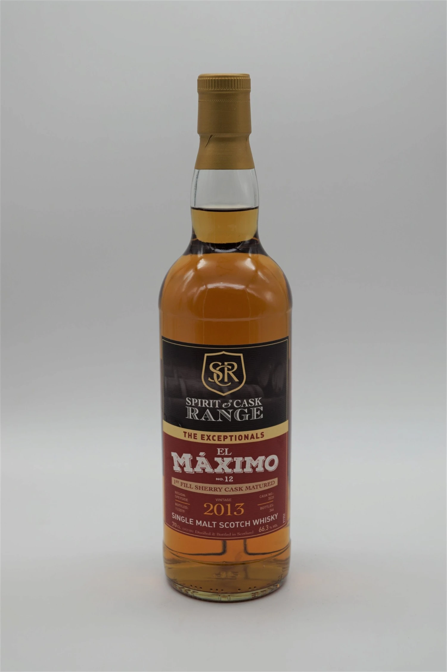 El Maximo 1st. Fill Sherry Cask Matured No. 12 Single Malt Scotch Whisky 1 El Maximo 1st. Fill Sherry Cask Matured No. 12 Single Malt Scotch Whisky