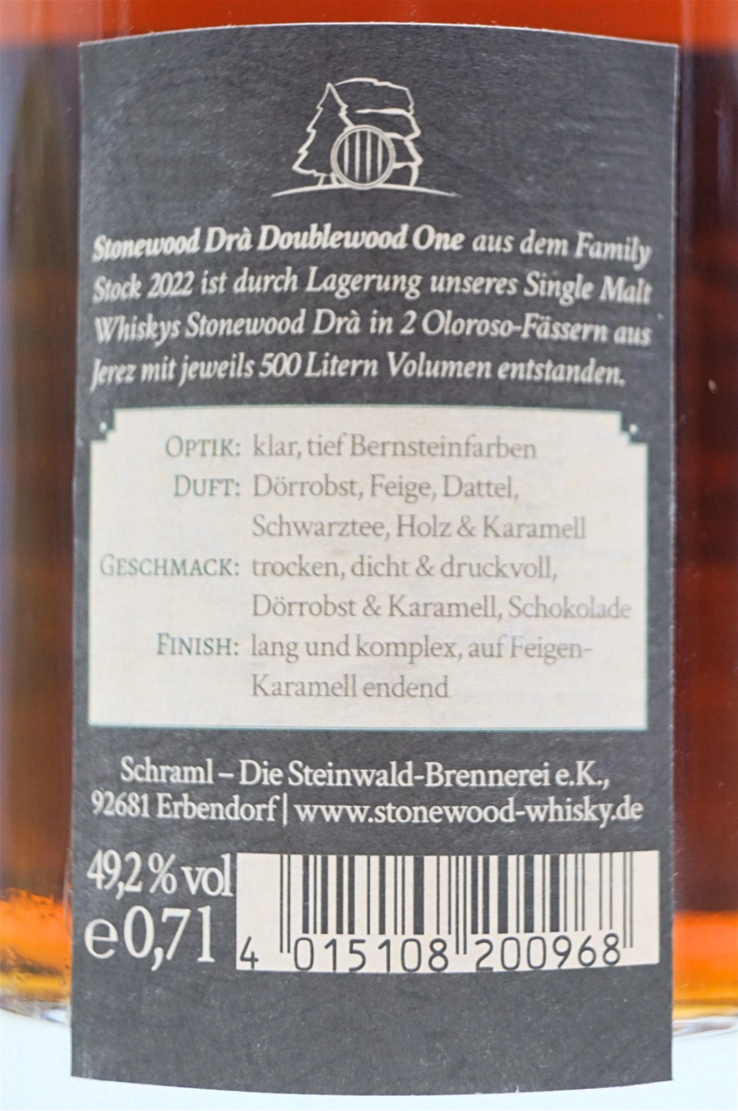Stonewood Drà Doublewood One Single Malt Whisky 8 Jahre 5 Stonewood Drà Doublewood One Single Malt Whisky 8 Jahre – Bild 5