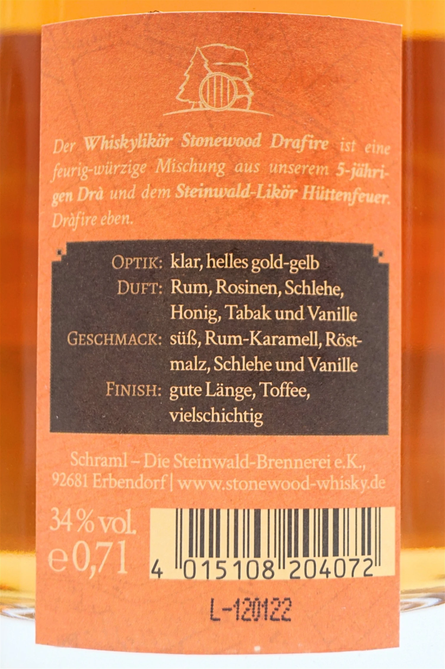 Stonewood Drafire Bavarian Whisky Likör 5 Stonewood Drafire Bavarian Whisky Likör – Bild 5