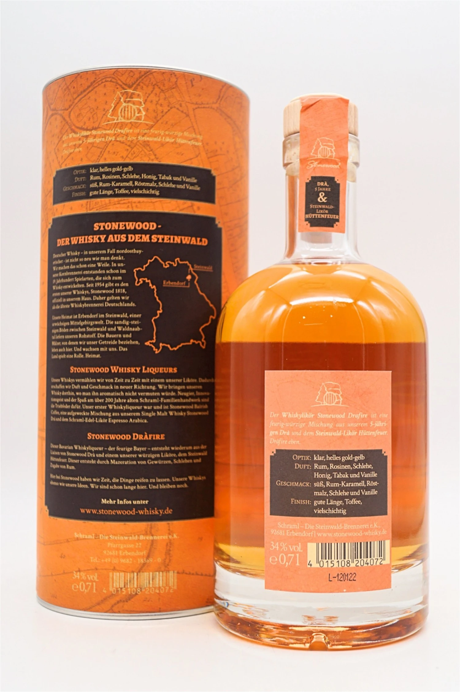 Stonewood Drafire Bavarian Whisky Likör 2 Stonewood Drafire Bavarian Whisky Likör – Bild 2