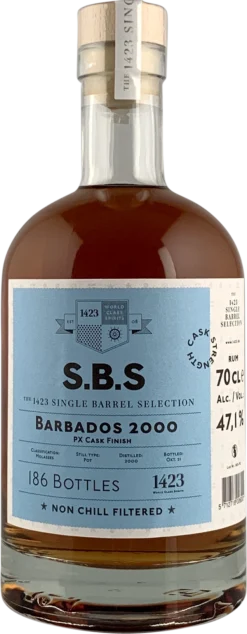 SBS Barbados 2000 PX Cask Finish Single Barrel Selection Rum