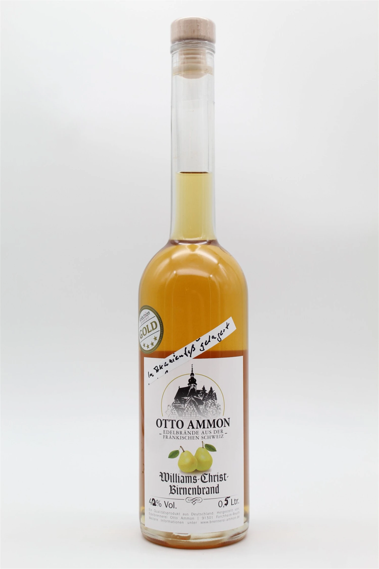 Williams-Christ-Birnenbrand, Akazienfass Gelagert 1 Williams-Christ-Birnenbrand, Akazienfass Gelagert